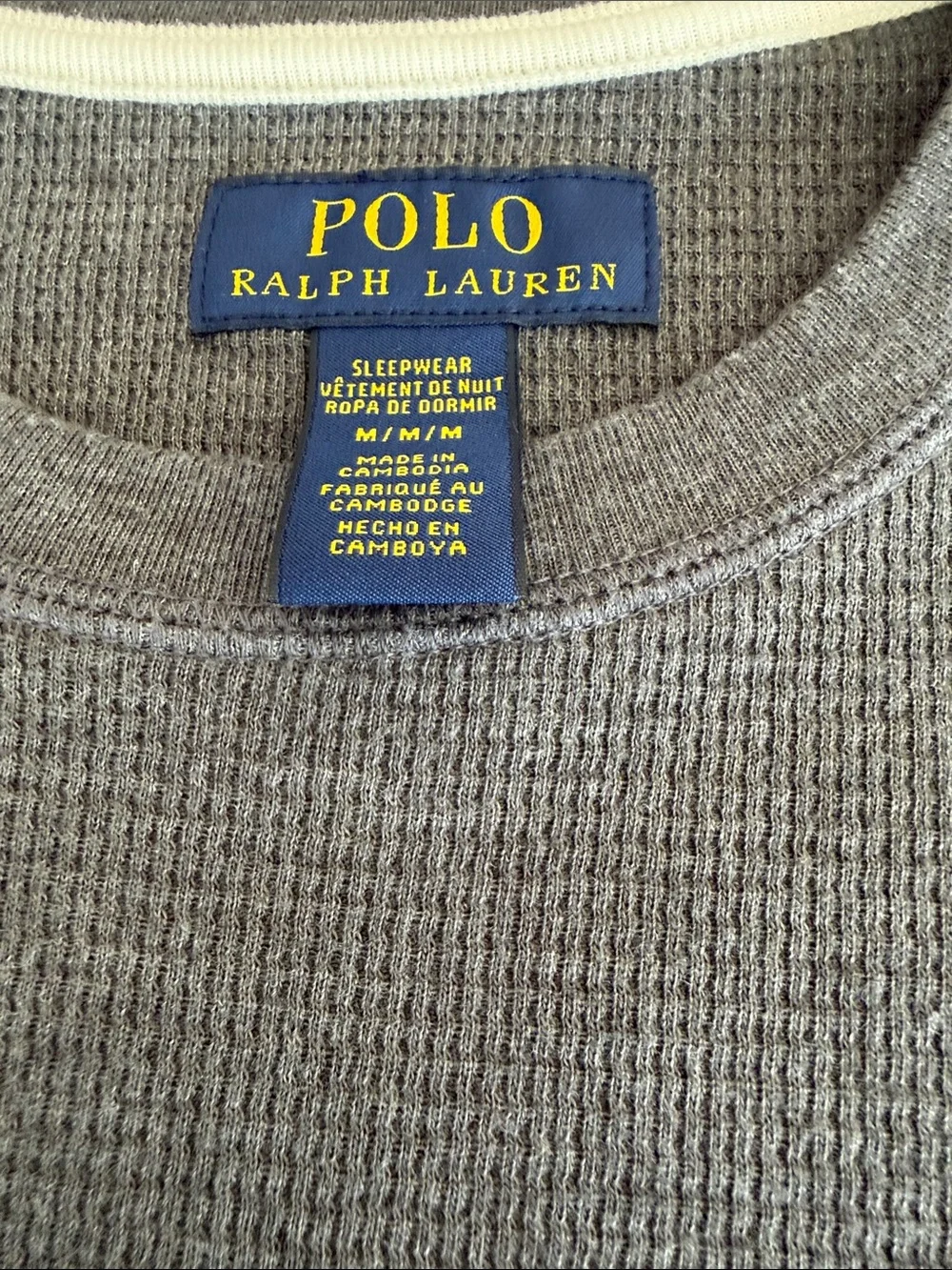 Polo by Ralph Lauren Dark Gray Crewneck Sweater with Embroidered Pony